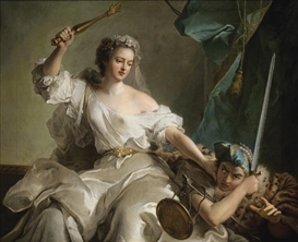 LA JUSTICE CHÂTIANT L’INJUSTICE, DIT MADAME ADÉLAÏDE SOUS LES TRAITS DE LA JUSTICE JEAN-MARC NATTIER ; JUSTICE PUNISHING INJUSTICE CALLED MADAME ADÉLAÏDE AS JUSTICE by Jean-Marc Nattier